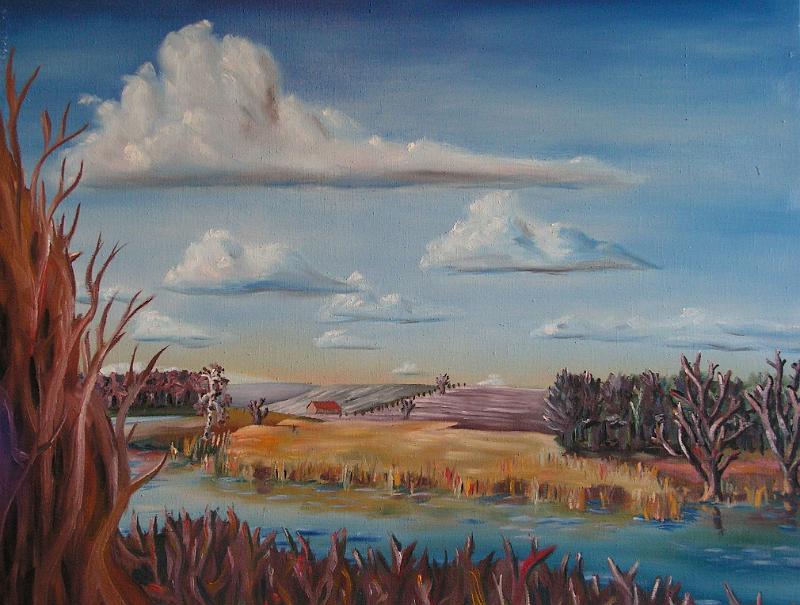 Vorfrühling am Niederrhein, 2003, Öl-Leinen, 70x62.jpg